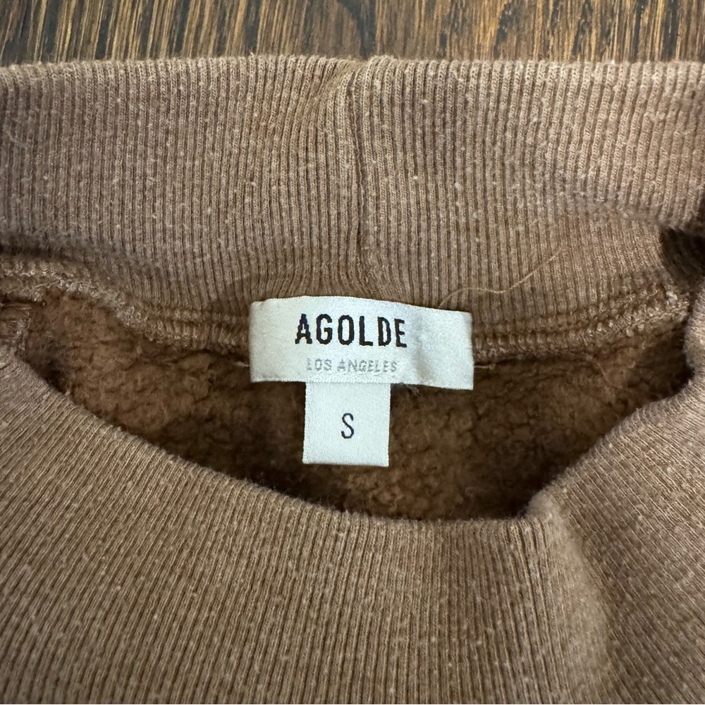 Agolde sweatshirt brown - tarron mock